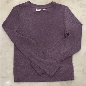 GAP Kids Shimmering Purple Crew Neck Top